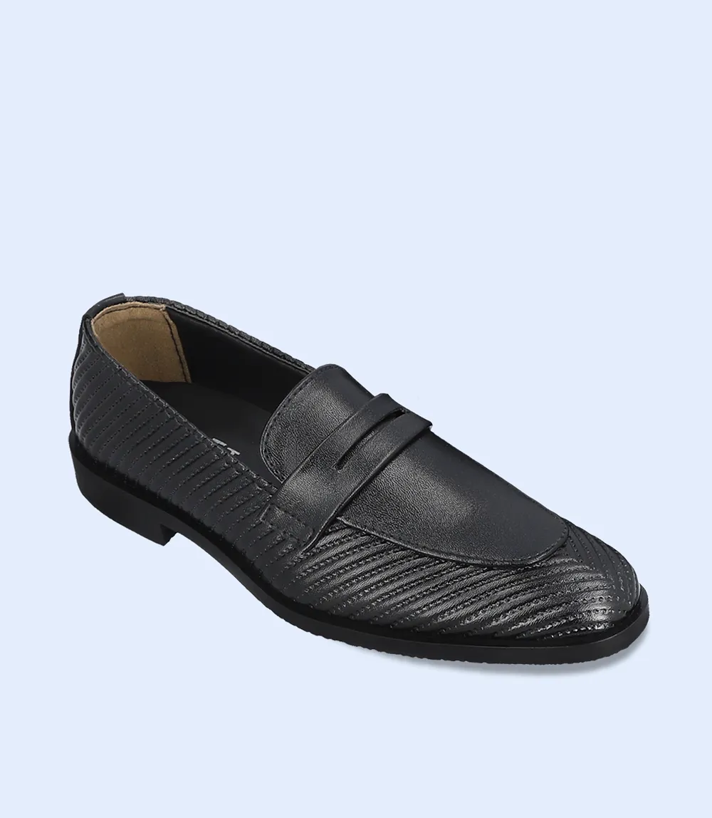 KB0071-BLACK-Boys Formal Moccassion