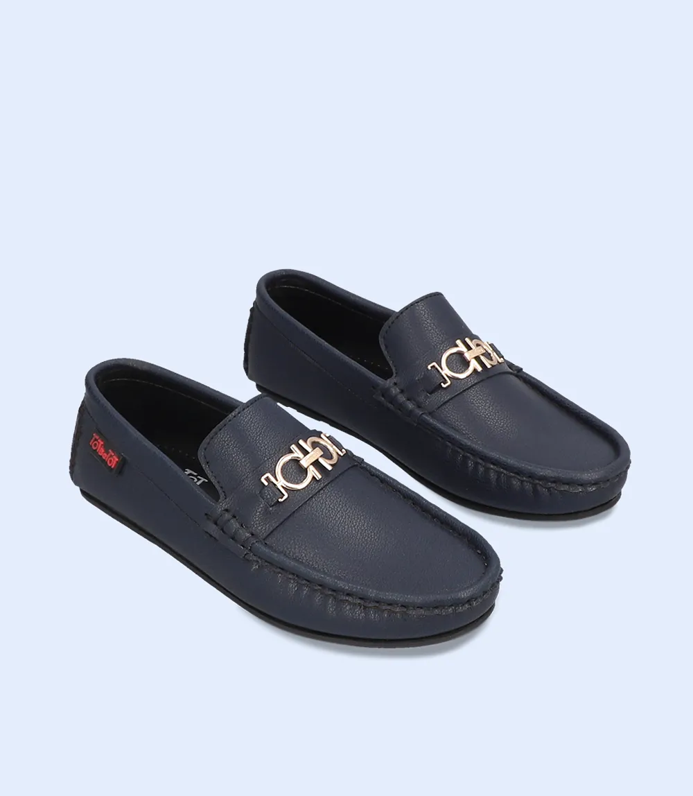 KB0075-BLUE-Boys Casual Slip On