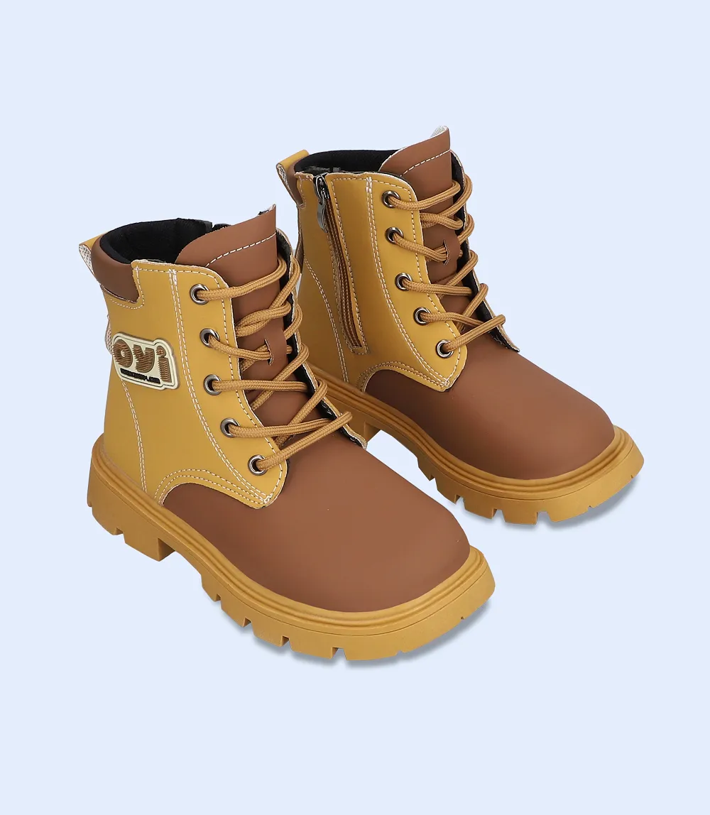 KB0121-TAN-Formal Booties for Boys