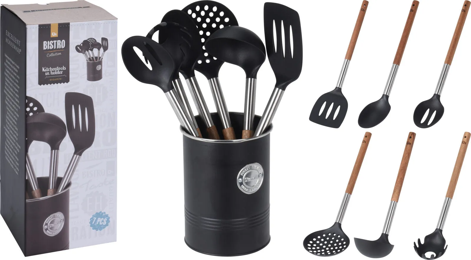 Kitchen Tools In Holder 7 Piece Set