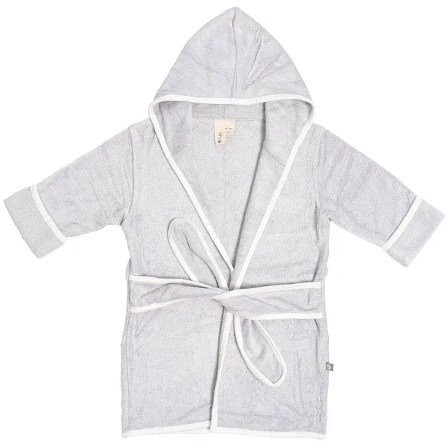 Kyte Baby Toddler Bath Robe in Storm with Cloud Trim