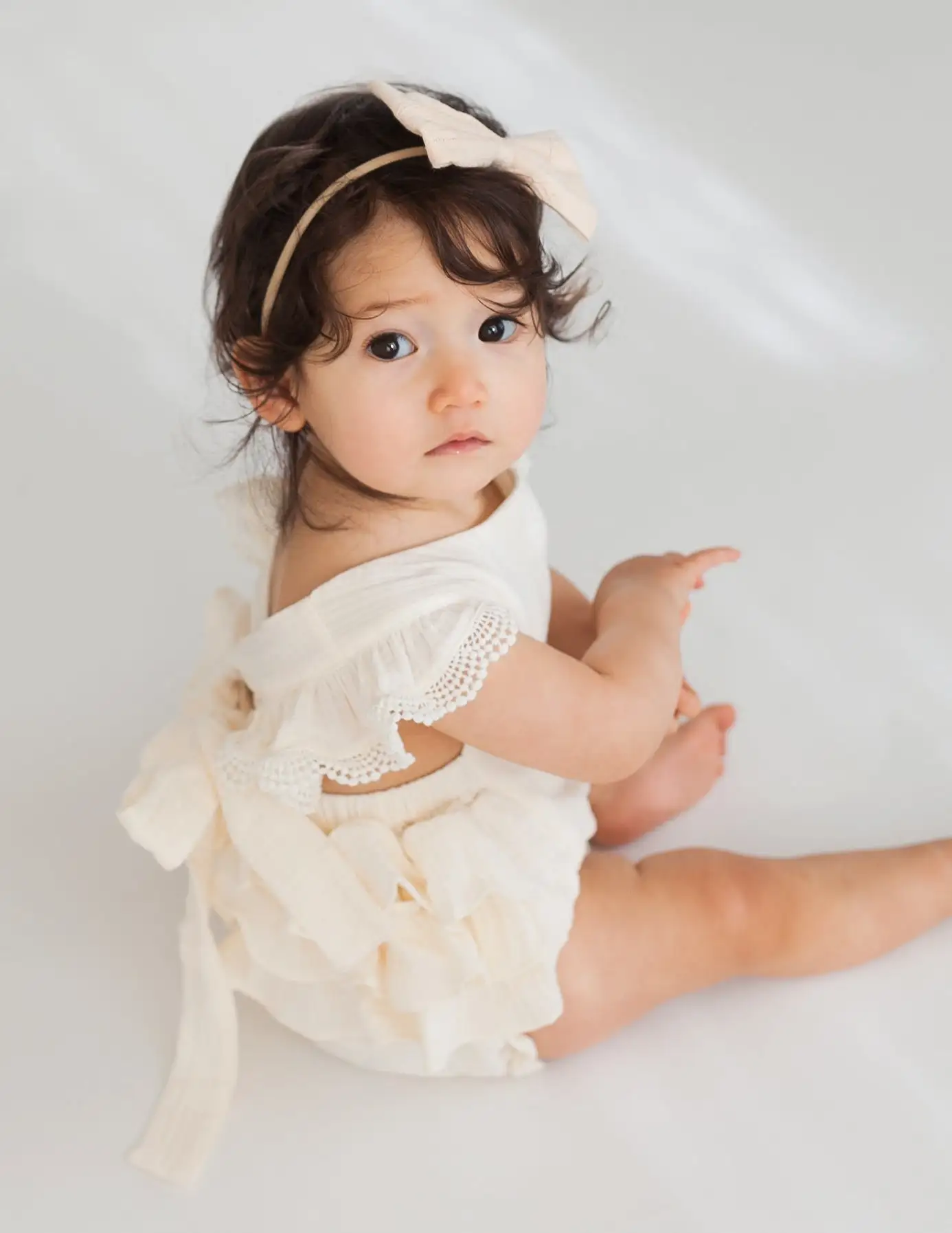 Liliana Muslin Playsuit - Cream