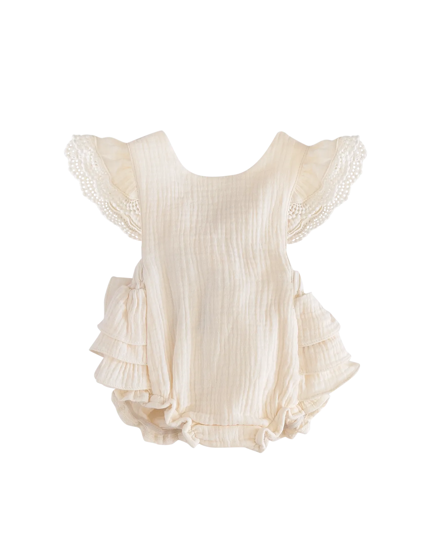 Liliana Muslin Playsuit - Cream