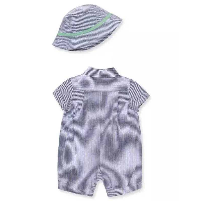 Little Me - Baby Boys Puppies Romper and Hat Set