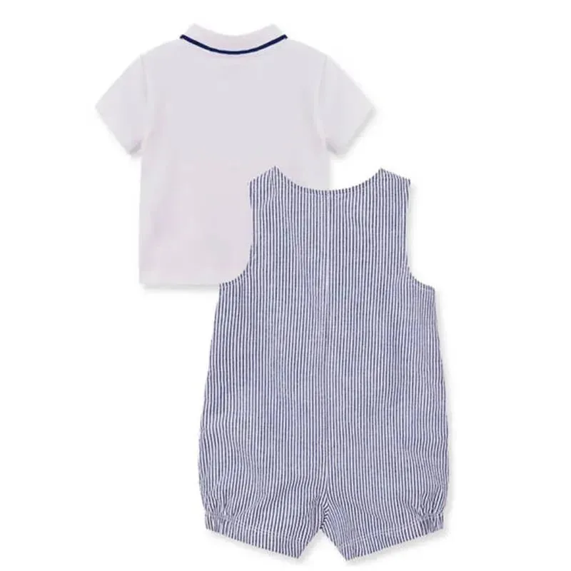 Little Me - Baby Boys Puppy Shortall Set