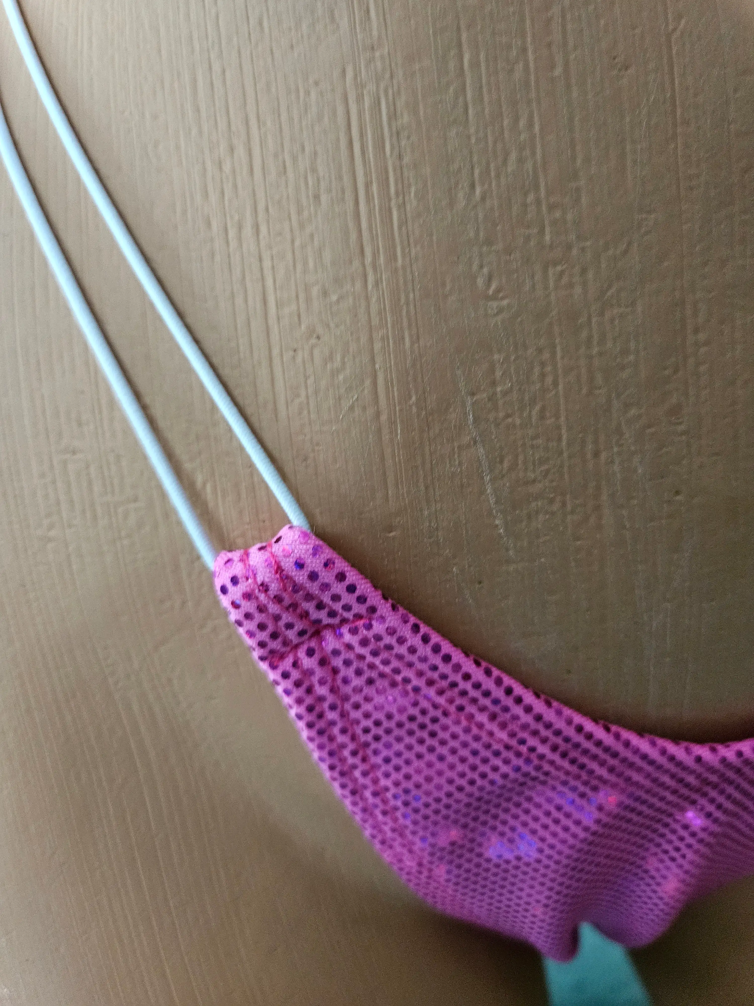 Neon Pink Holo String Monokini