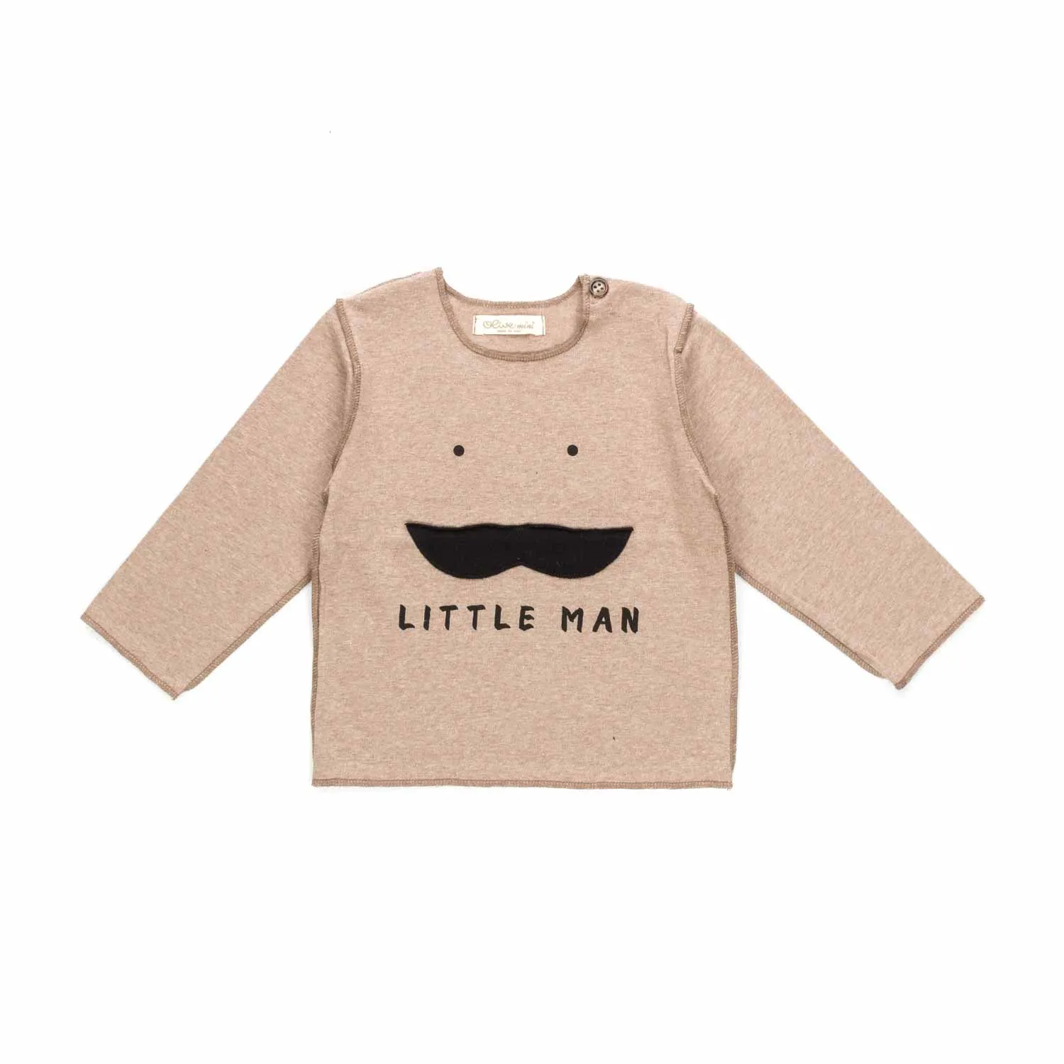 Olive Baby Boys Little Man Print T-Shirt