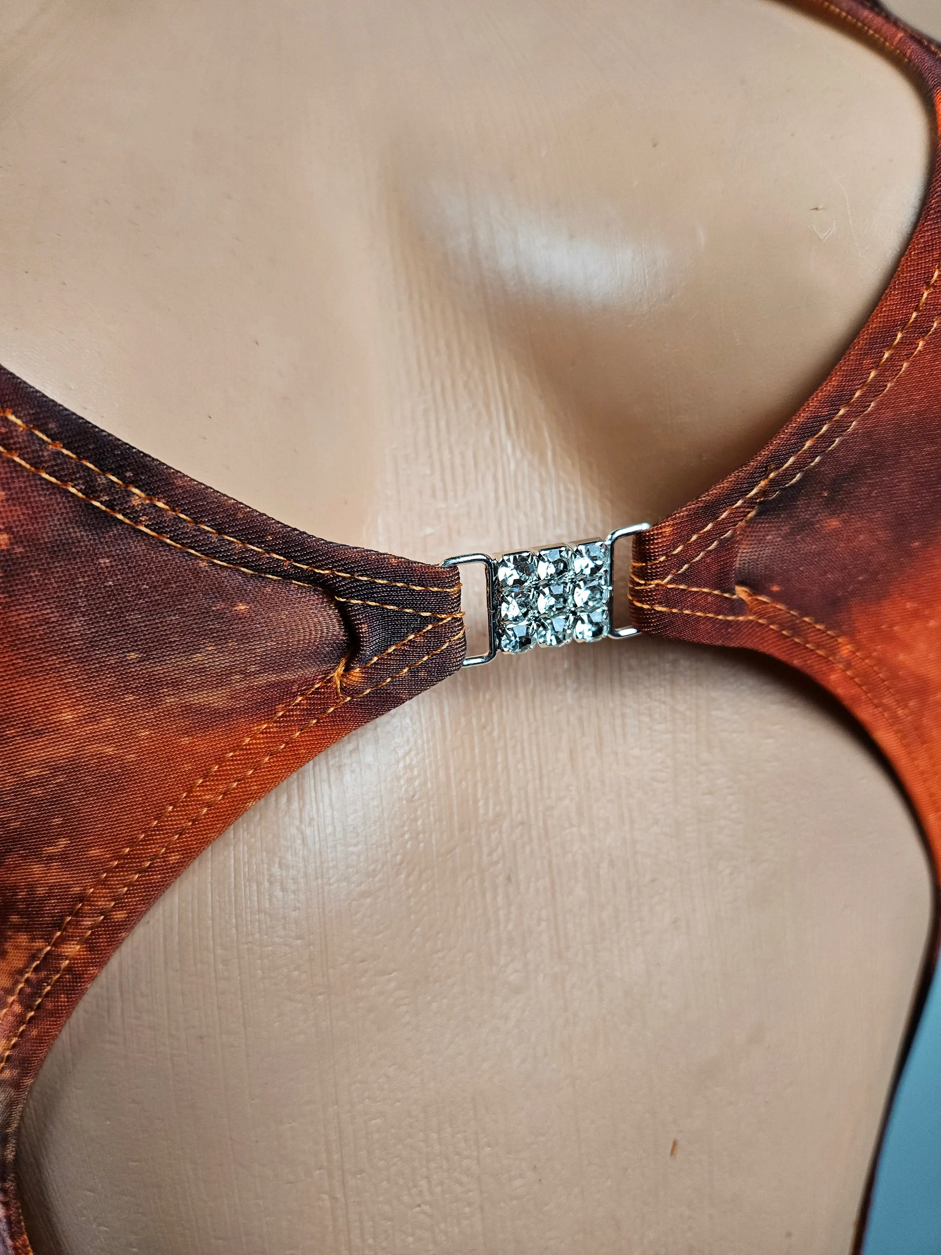 Orange Galaxy X Back Monokini