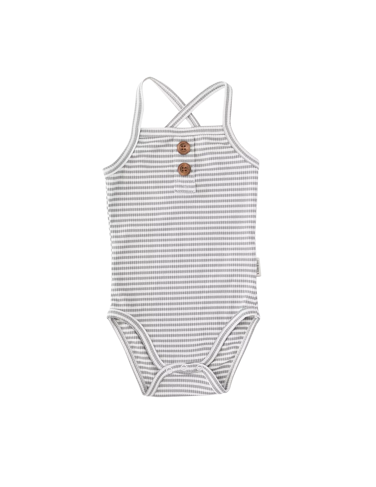 Paloma Sunsuit - Dusty Blue Stripe