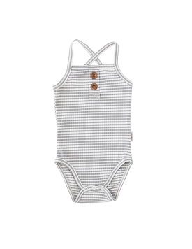 Paloma Sunsuit - Dusty Blue Stripe