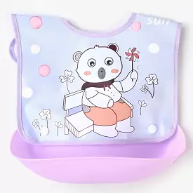 PLASTIC BIB WITH HOLDER FOR BABIES