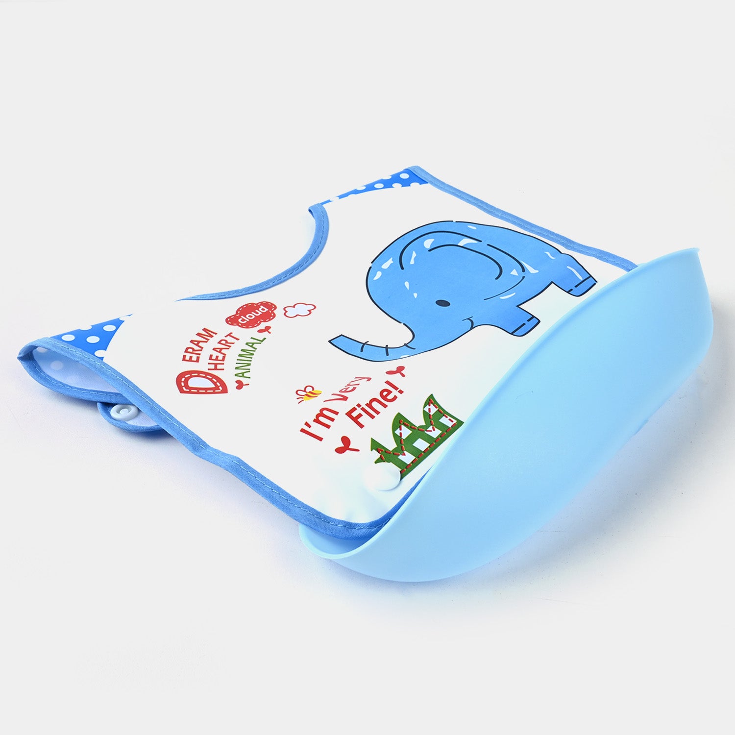 PLASTIC BIB WITH HOLDER FOR BABIES