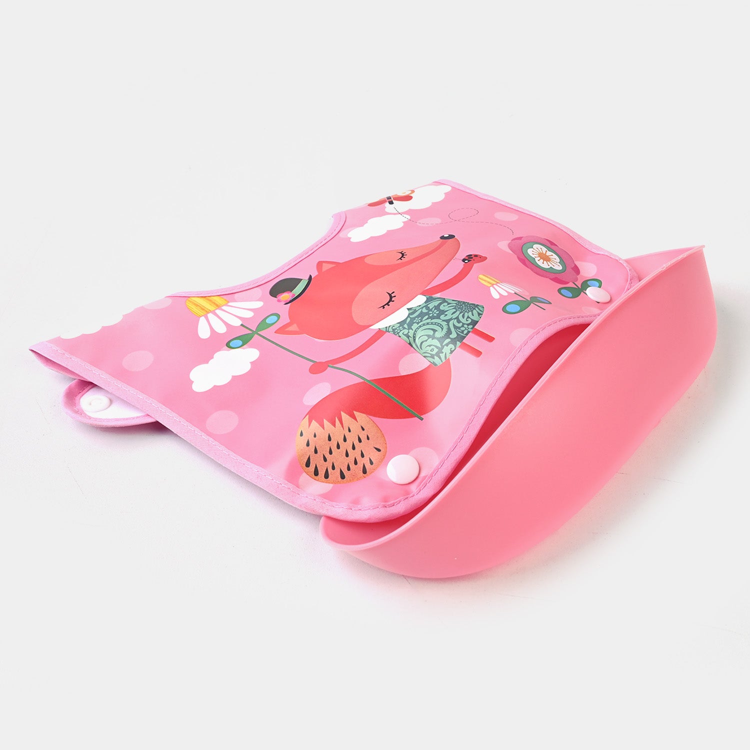 PLASTIC BIB WITH HOLDER FOR BABIES