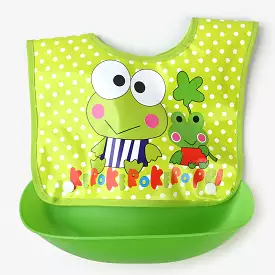 PLASTIC BIB WITH HOLDER FOR BABIES