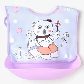 PLASTIC BIB WITH HOLDER FOR BABIES