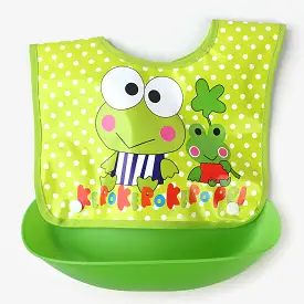 PLASTIC BIB WITH HOLDER FOR BABIES