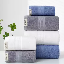 Pure cotton long-staple adult plain thickened  bath towel