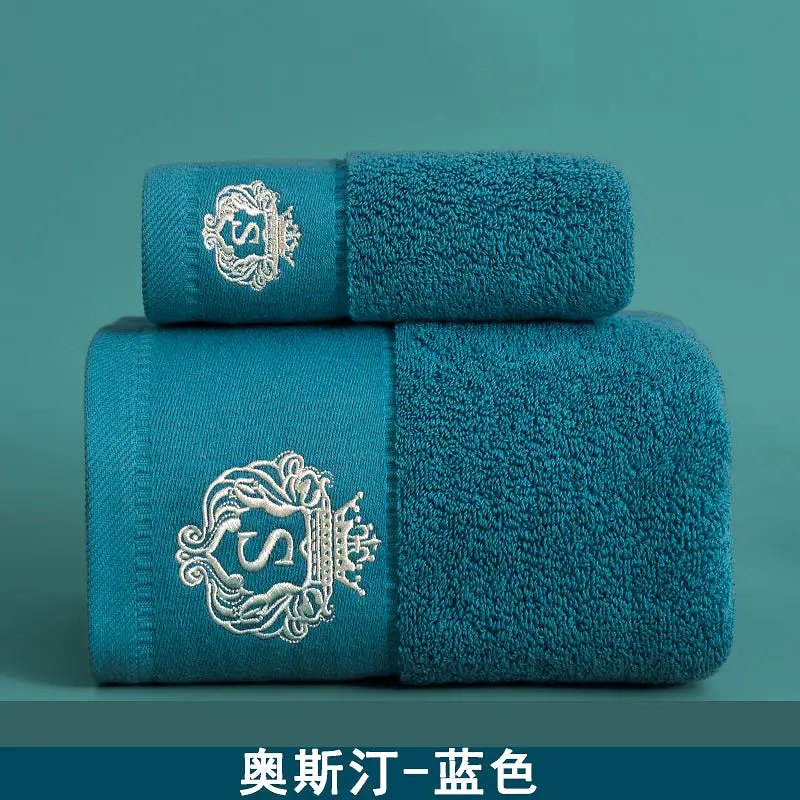 Pure cotton long-staple adult plain thickened  bath towel