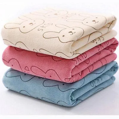 Set of 3 Bunny Skip Baby Bath Towel