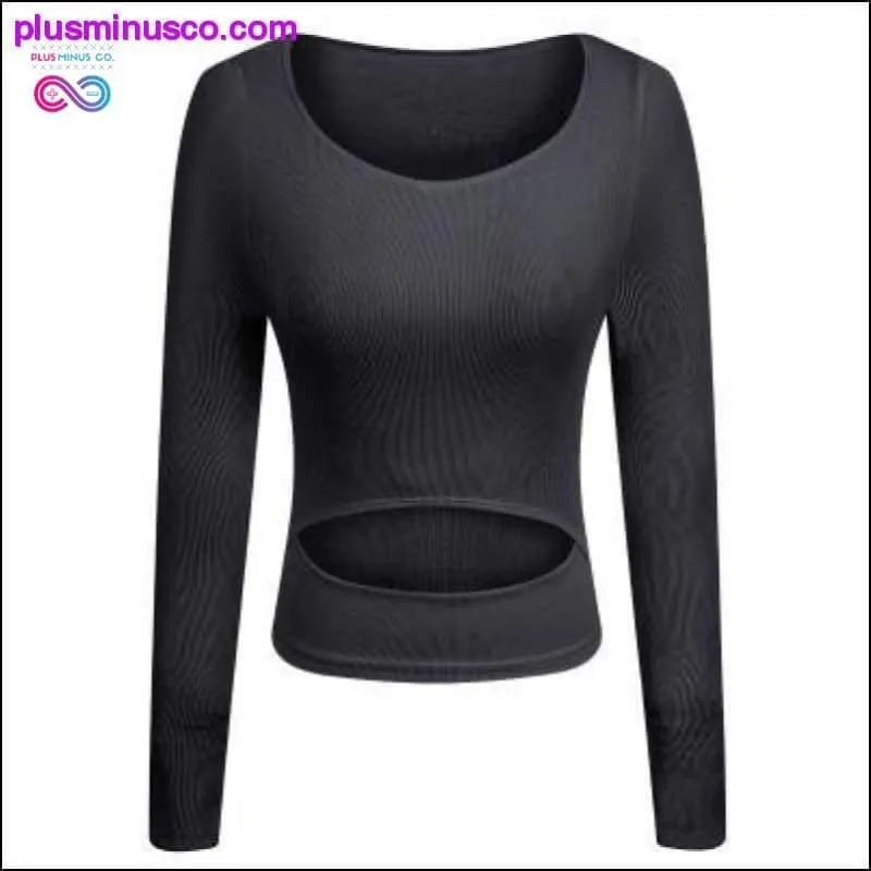 Sexy Open Back Yoga Top Active Women's Long Sleeve