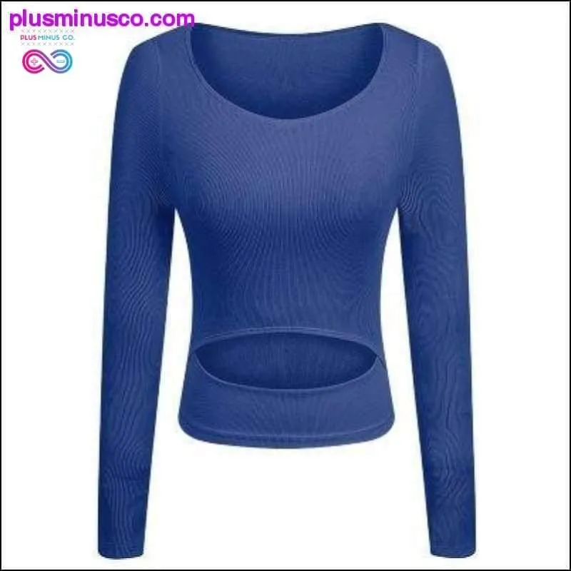 Sexy Open Back Yoga Top Active Women's Long Sleeve