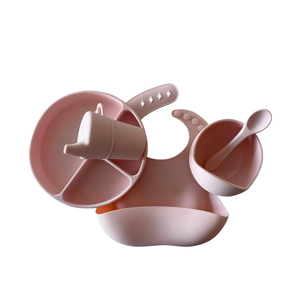 Silicone Baby Feeding Set — Cherry Blossom