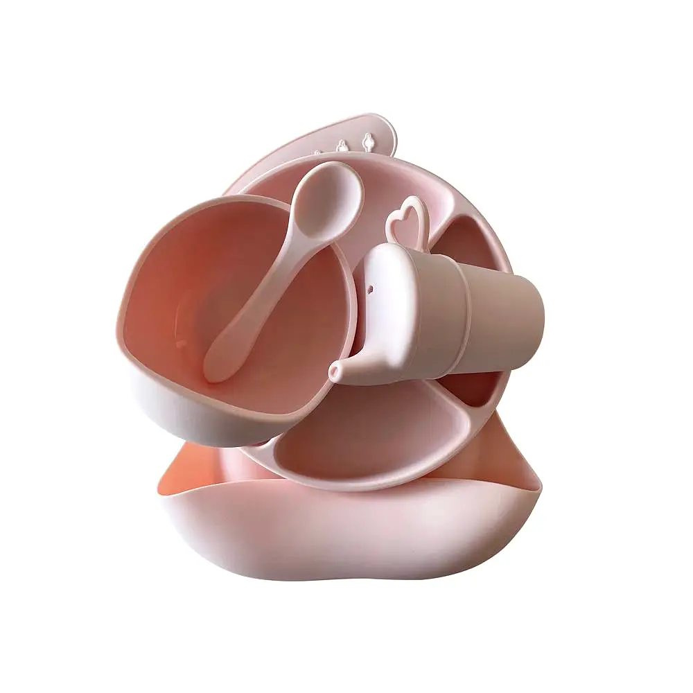 Silicone Baby Feeding Set — Cherry Blossom