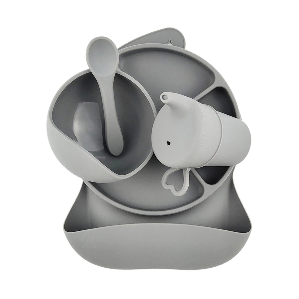 Silicone Baby Feeding Set — Koala Grey