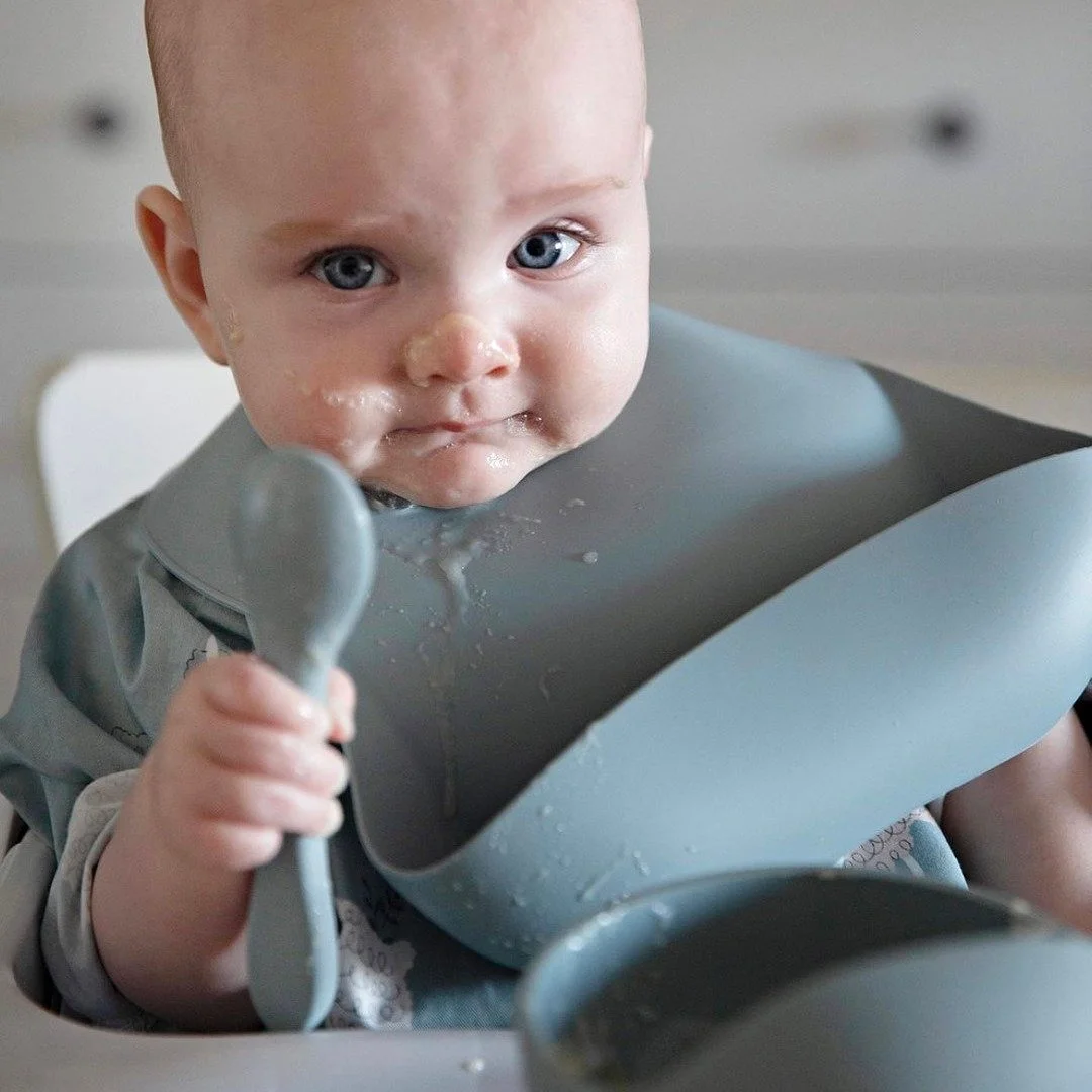 Silicone Baby Feeding Set — Koala Grey