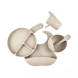 Silicone Baby Feeding Set — Sand Dune