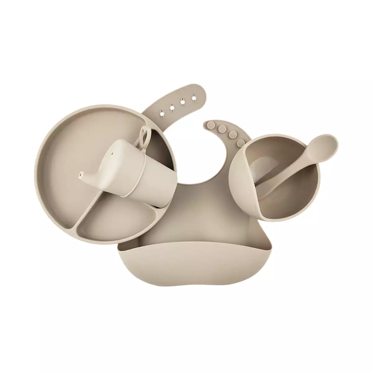 Silicone Baby Feeding Set — Sand Dune