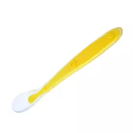 Soft Silicone Ergonomic Baby Feeding Spoon — Lemon