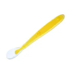 Soft Silicone Ergonomic Baby Feeding Spoon — Lemon