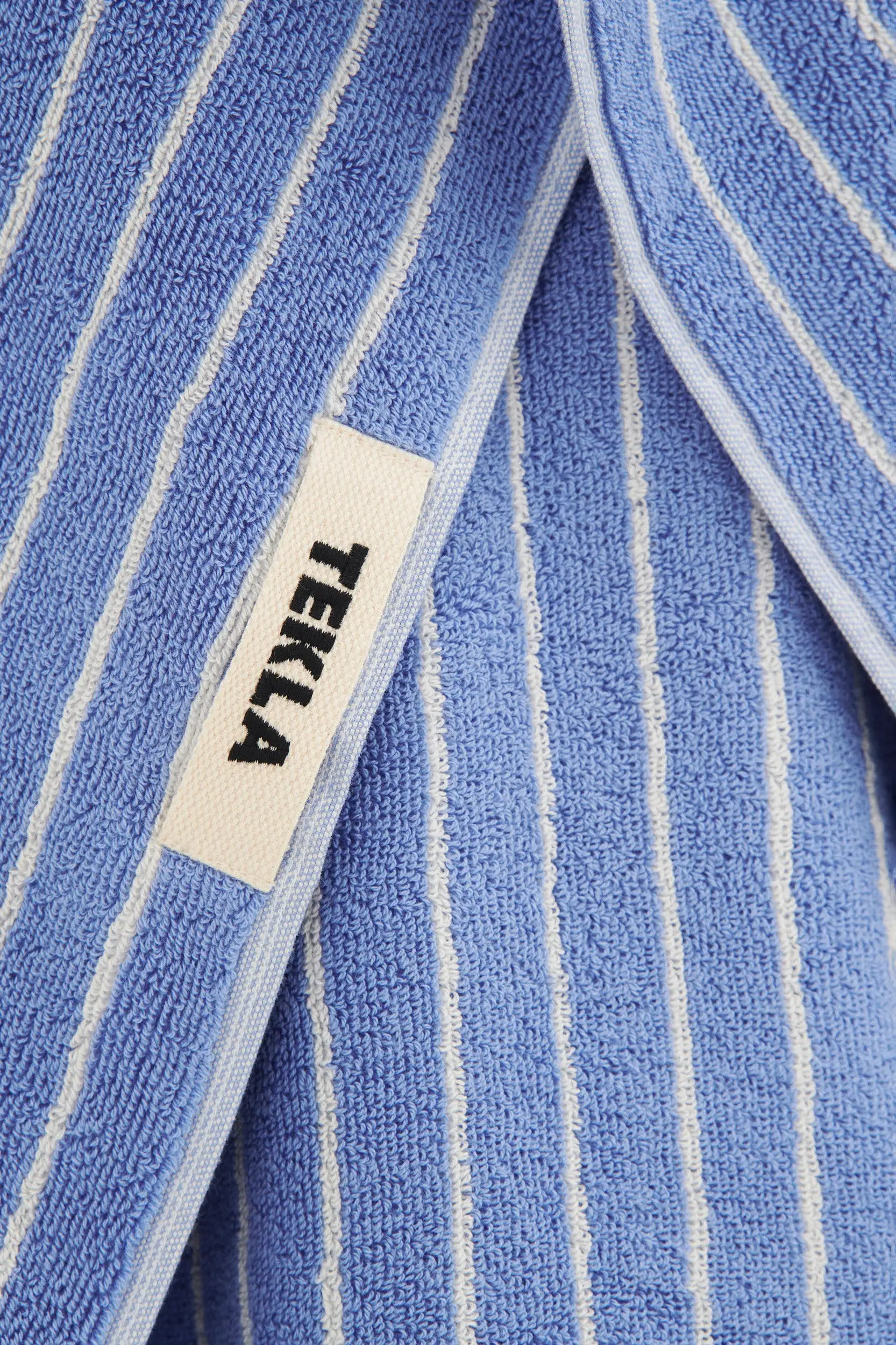 Terry Bath Towel Clear Blue Stripes