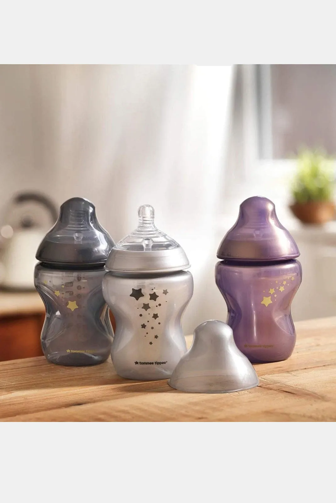 Tommee Tippee Baby Assorted Closer To Nature Feeding Bottle Midnight Jungle (3 Piece)