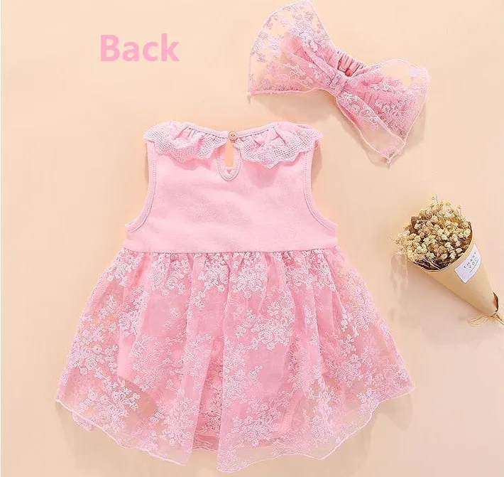 Vestido para Bebe Set Baby Dress Infant Girls Princess Christening Baptism Dress Gown Party Wedding Baby Dress Outfits