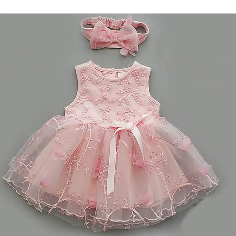 Vestido para Bebe Set Baby Dress Infant Girls Princess Christening Baptism Dress Gown Party Wedding Baby Dress Outfits