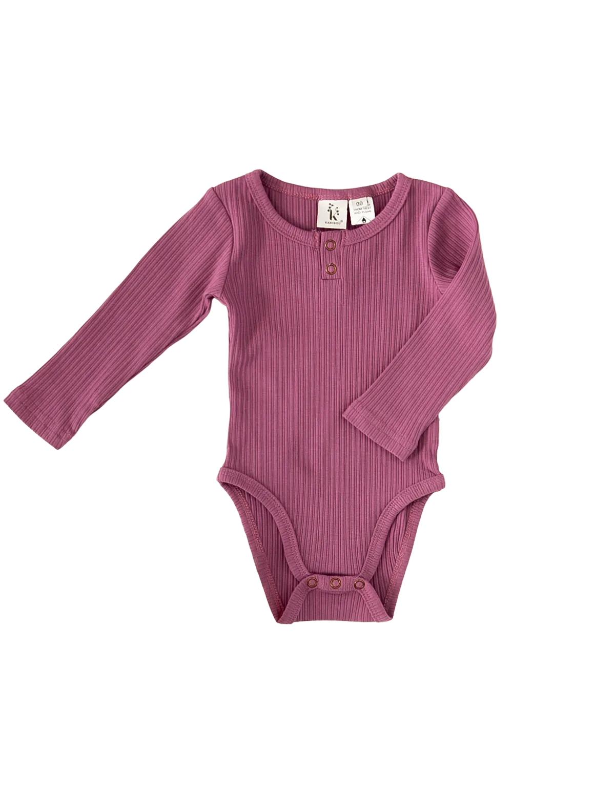 Willow Long Sleeve Cotton Bodysuit - Wisteria